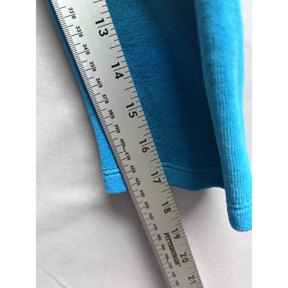 Alfred Dunner Women’s 14 Teal Blue 3 Piece Velour Track Suit Bling Granny Core - Picture 12 of 16